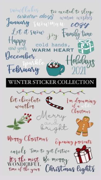 Winter sticker Instagram collection Theo